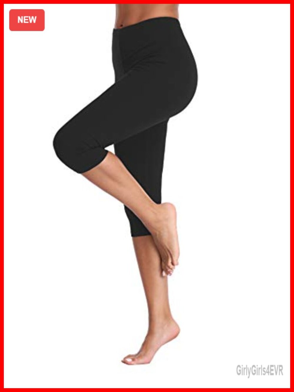 Women's Soft Modal Capri Leggings 3/4 Stretch Yoga Pants